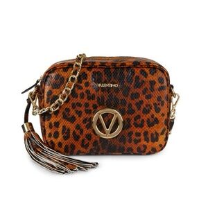 Valentino by Mario Valentino Mia Animalier Cheetah Leather Camera Bag